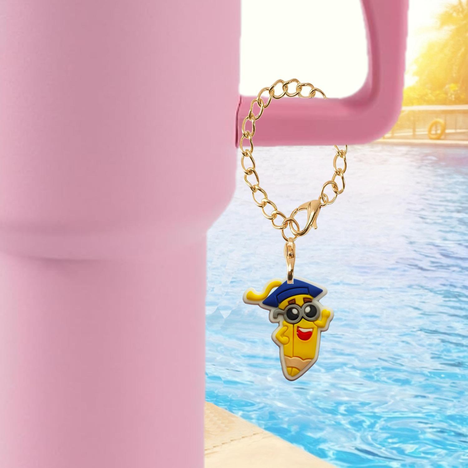 Wholesale Graduation Season Soft Rubber Hanging Chain Cup Accessories Chain ACC-CA-XieJi004
