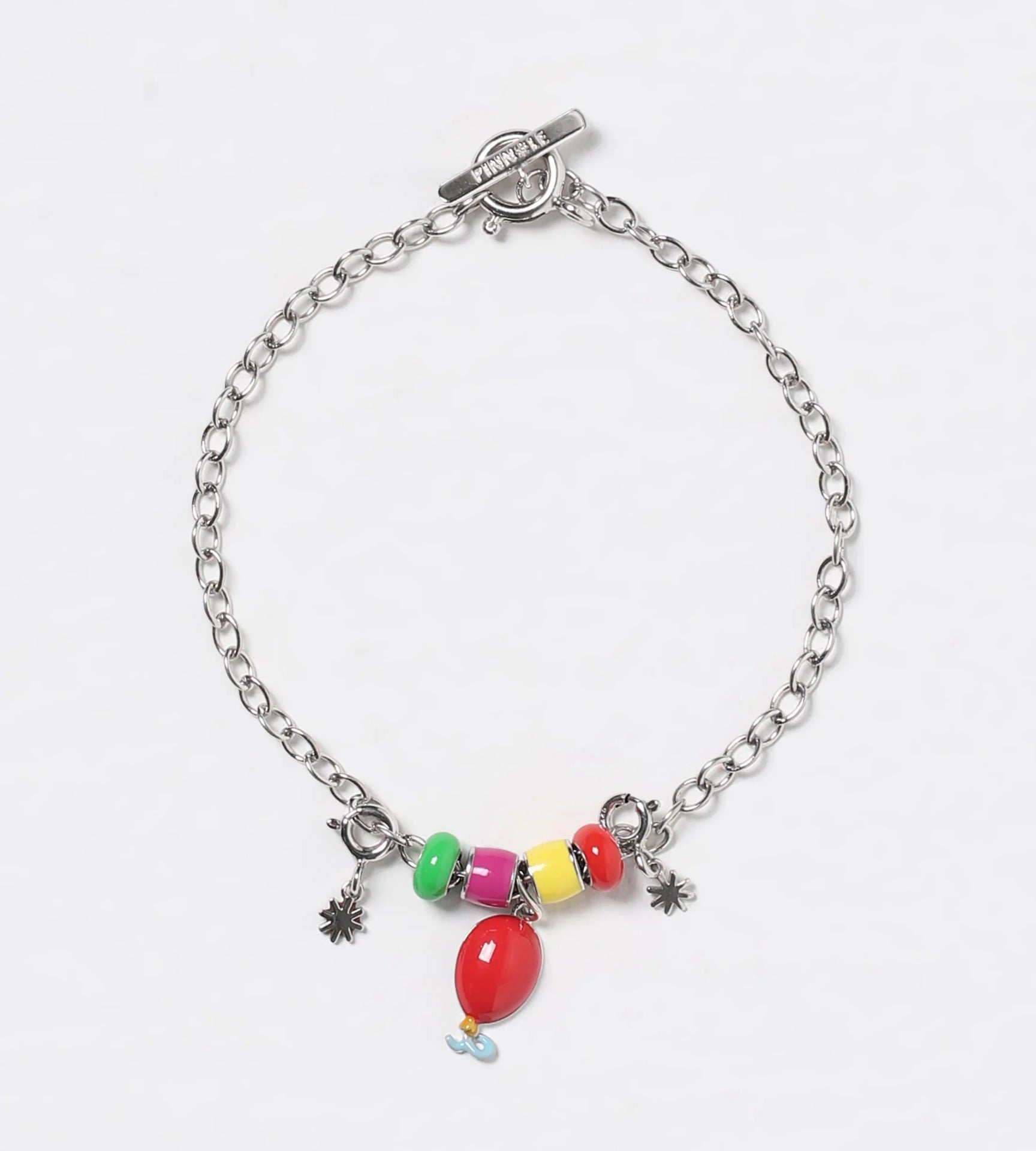 Wholesale Stainless steel oil dripping beaded multi-pendant colorful diamond bracelet