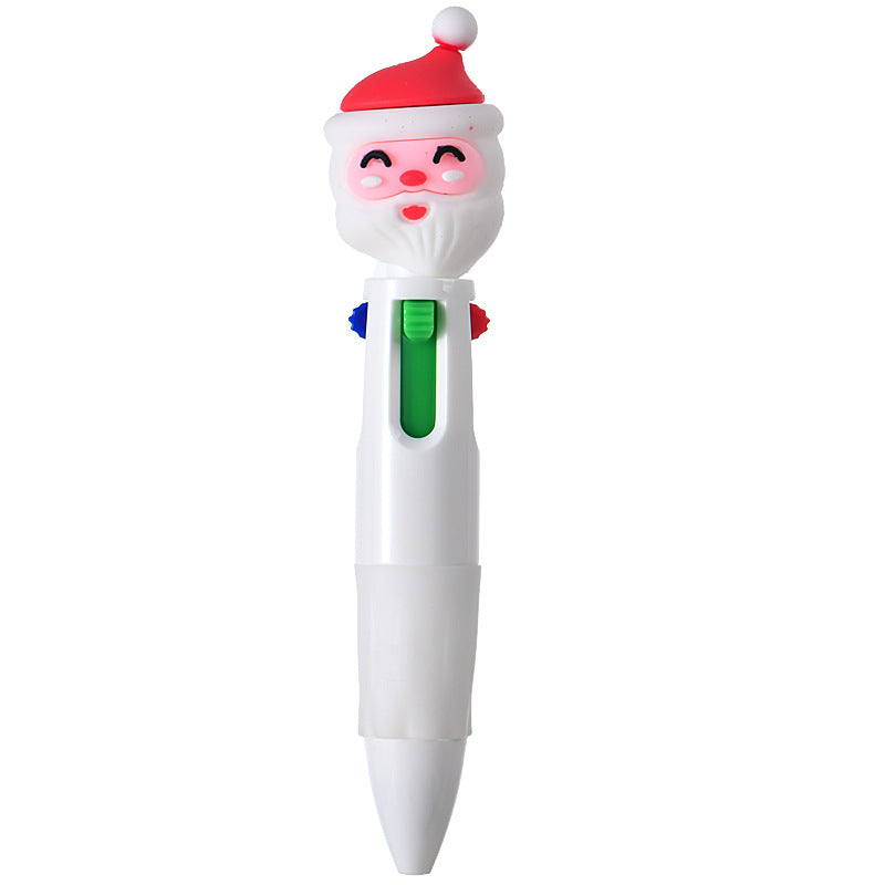 Wholesale Cute cartoon Christmas four-color ballpoint pen