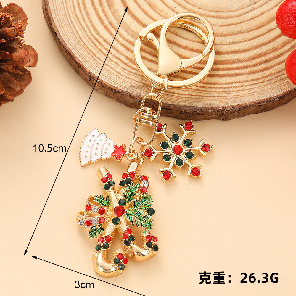 Wholesale Red Christmas Tree Rhinestone Keychain – Trendy Car Key Accessory Gift