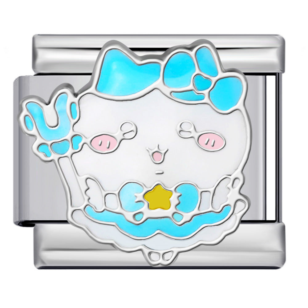 Wholesale Italian Charm Bracelet 9mm DIY Splicing Cute Cartoon Stainless Steel Composable Bracelet