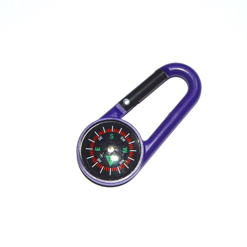 Wholesale Outdoor Plastic Carabiner Compass Hook Multi-function Keychain ACC-KC-KaBiao020