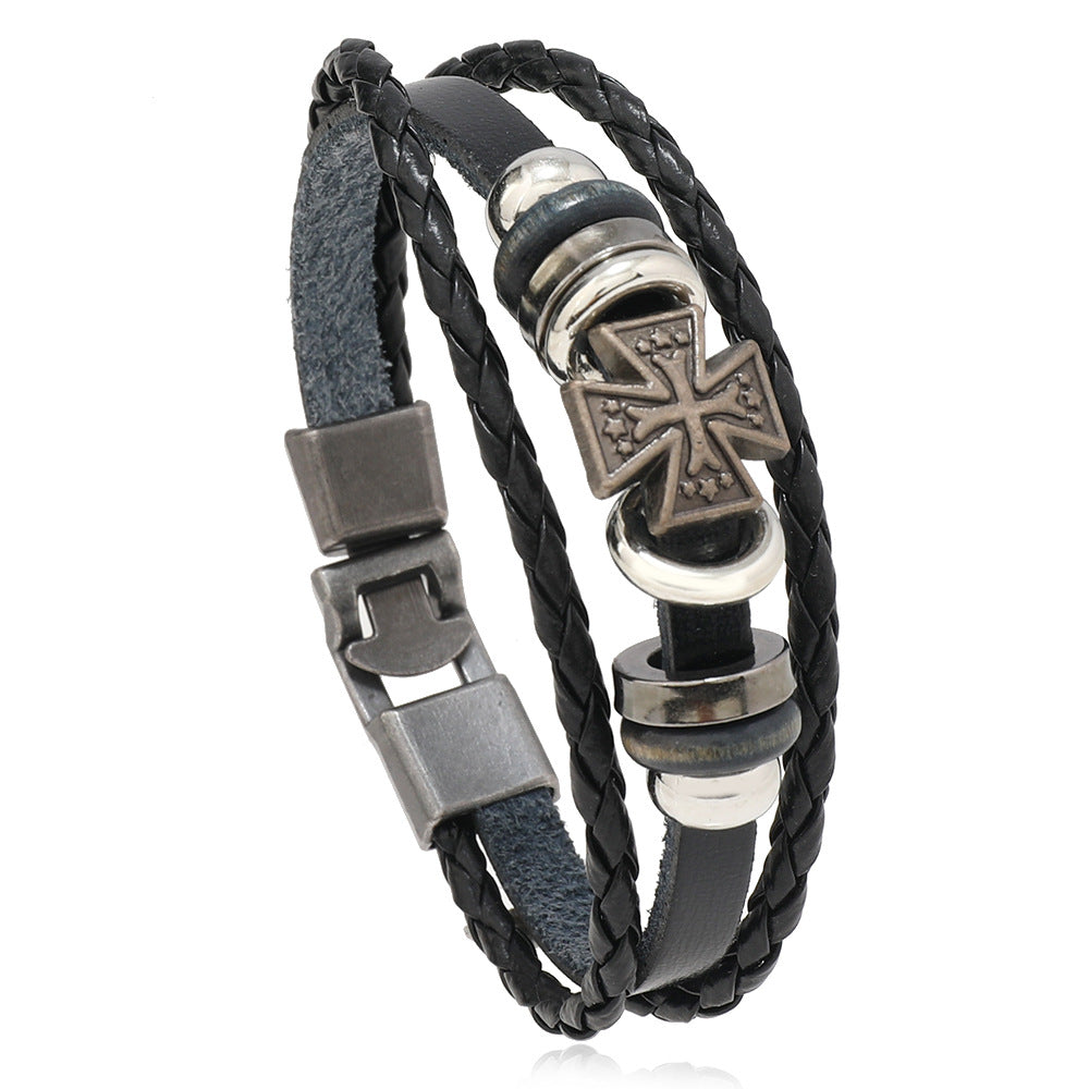 Wholesale Vintage Leather Bracelet Buckle Bracelet ACC-BT-Saih009