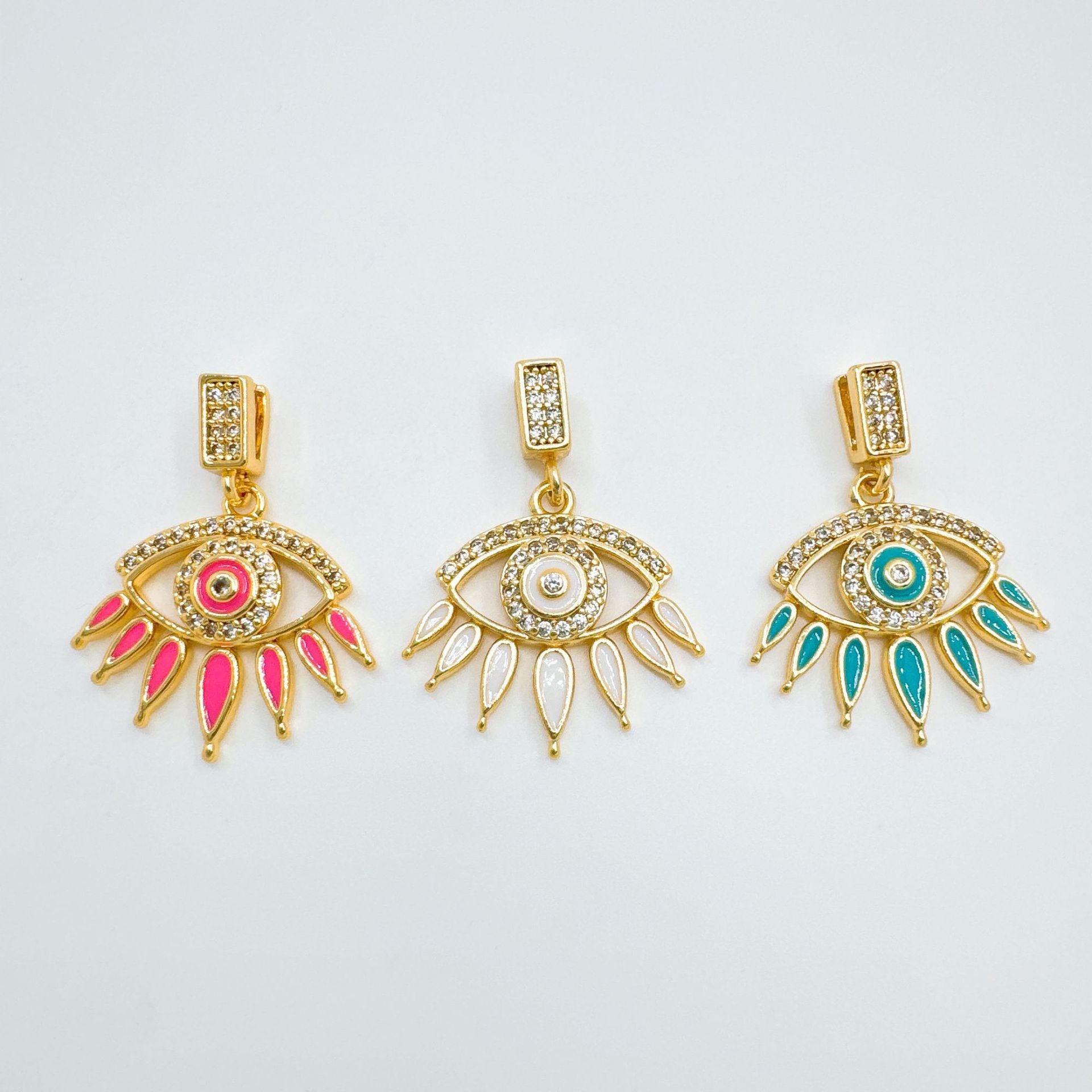 Wholesale Evil Eye Pendant Necklace,  Copper Electroplated,  Fashion Accessory for Women