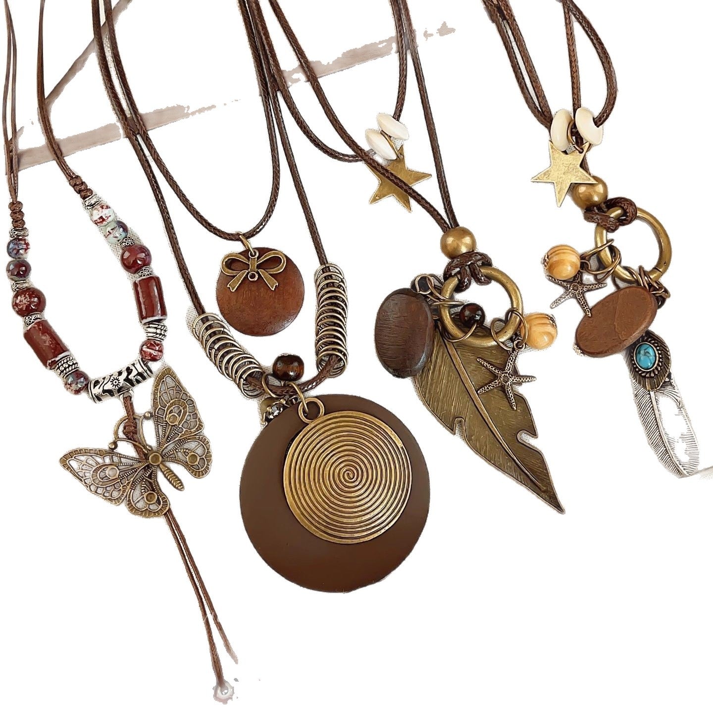 Wholesale Bohemian Alloy Pendant Necklace for Women,  Trendy Layering Jewelry Gift for Boutique Resale