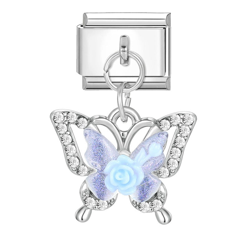 Wholesale Italian Charm Bracelet 9mm DIY Splicing Removable Stainless Steel Romantic Pendant Composable Bracelet