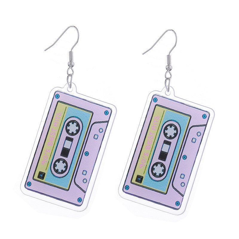 Wholesale Simple Fashion Acrylic Printed Earrings ACC-ES-CT032