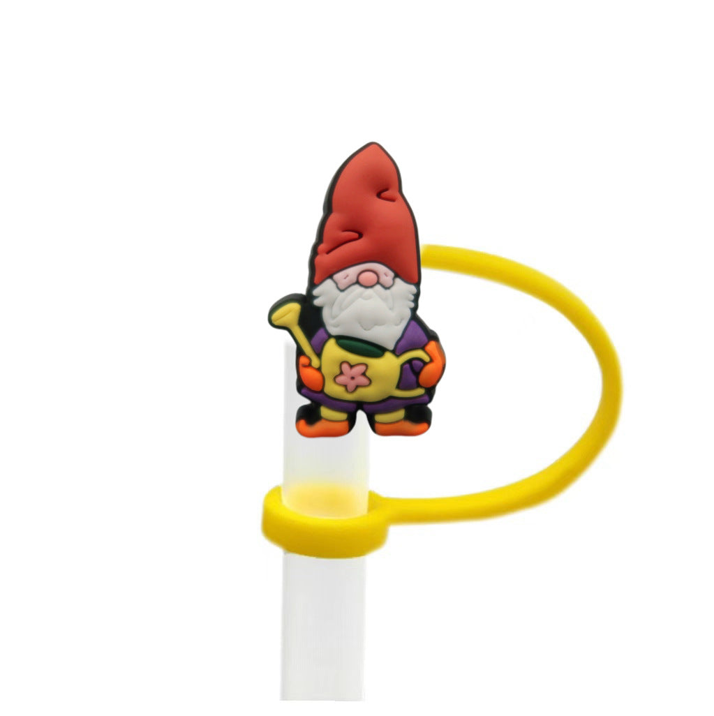 Wholesale 10pcs Christmas Series Cute Cartoon Party  Straw Cover Straw Tube Cap