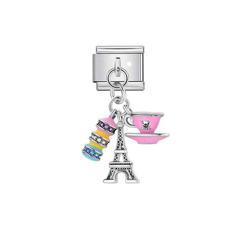 Wholesale Stainless Steel &  Enamel Music-Themed Modular Pendants – Italian DIY Bracelet &  Bead Jewelry ( Premium Resale Quality)