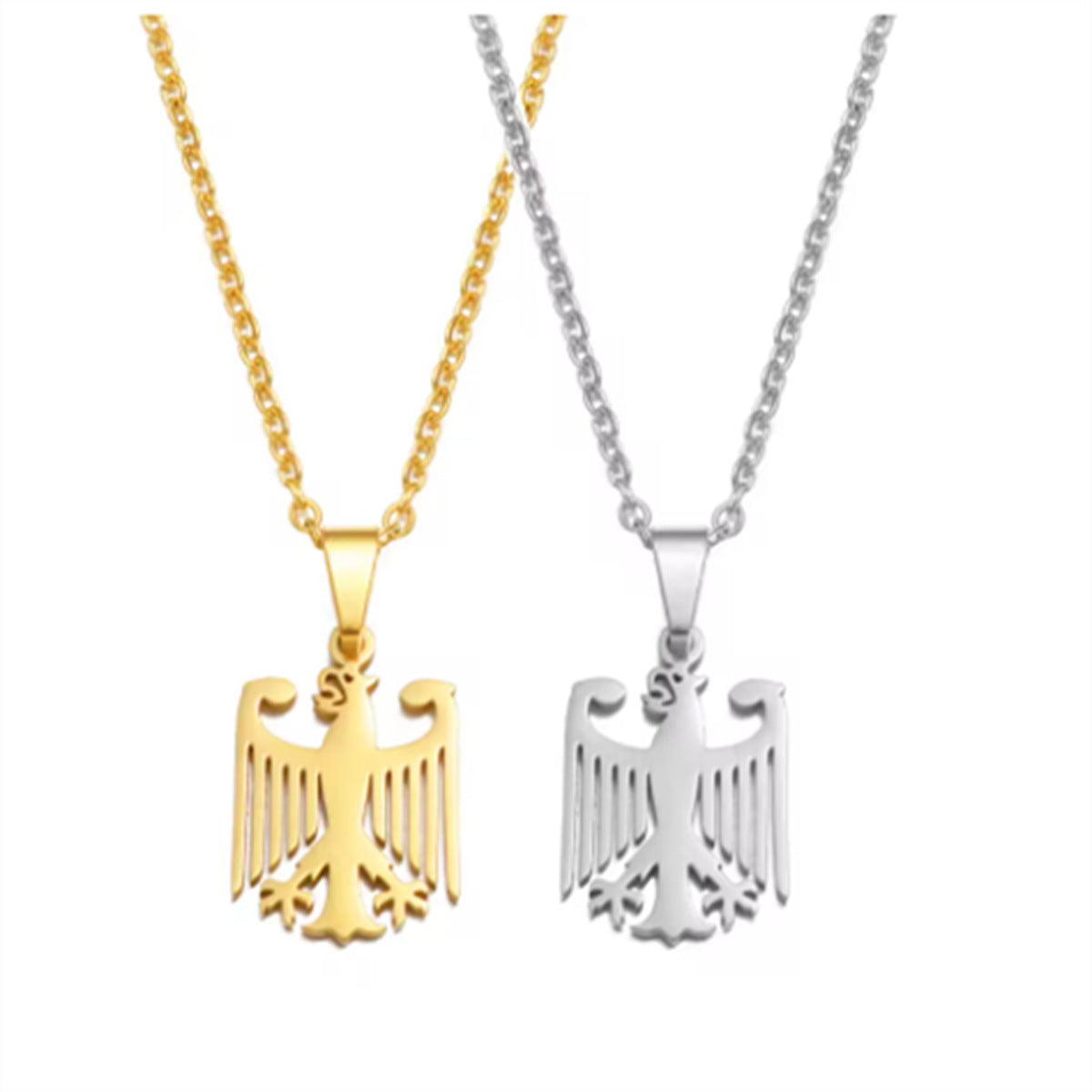 Wholesale Stainless Steel German Eagle German National Emblem Logo Pendant Necklace