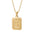 Wholesale  18K gold square brand stainless steel letter pendant necklace