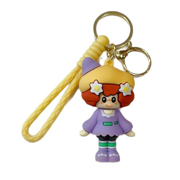 Wholesale PVC Cute Cartoon Keychain Pink - Trendy Gift for Girls,  Couple Bag Charm,  Car Key Accessory