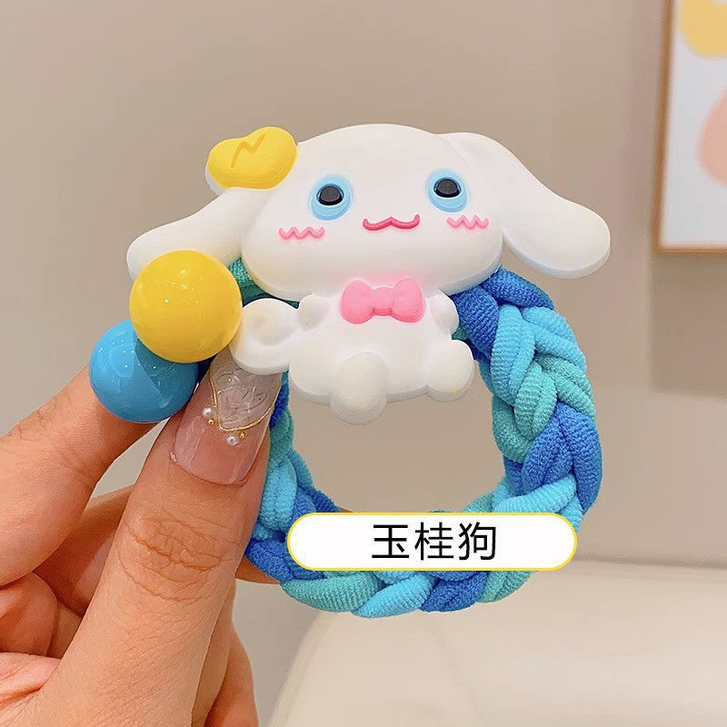 Wholesale 10pcs Cute Cartoon Rainbow Braided Hair Band Hair Scrunchies ACCVIP-HS-Huidi001