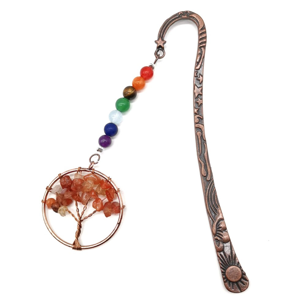 Wholesale Natural Gravel Crystal Tree of Life Bookmarks ACC-BM-HanX001