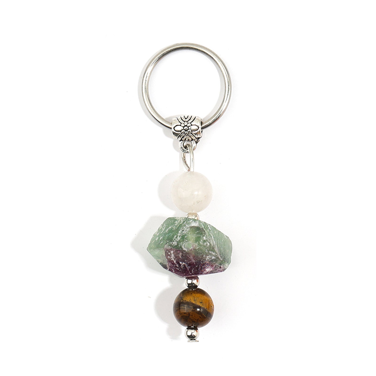Wholesale Irregular Crystal Alloy Pendant  Hollow Heart Keychain