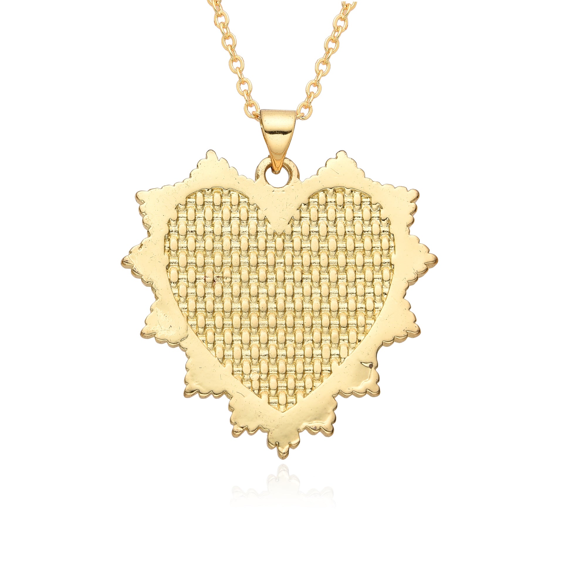 Wholesale  plated 18K gold  cute love pendant  full diamond necklace