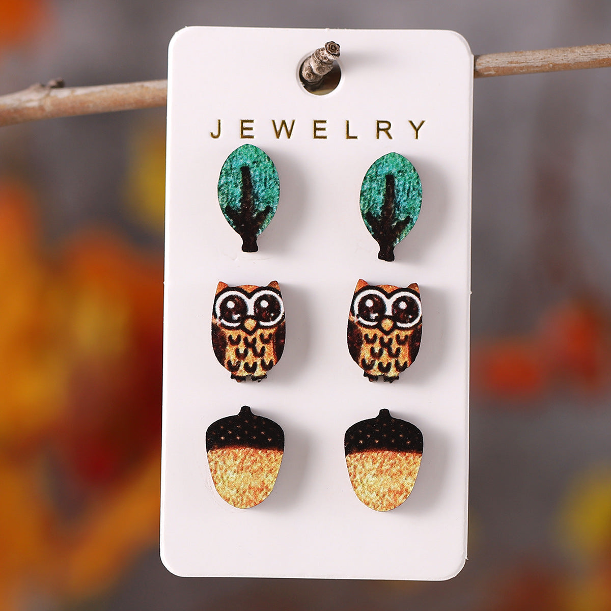 Wholesale Western Ethnic Style Bull Head Boots Earrings Set Wooden Earrings ACC-ES-ChuLian103
