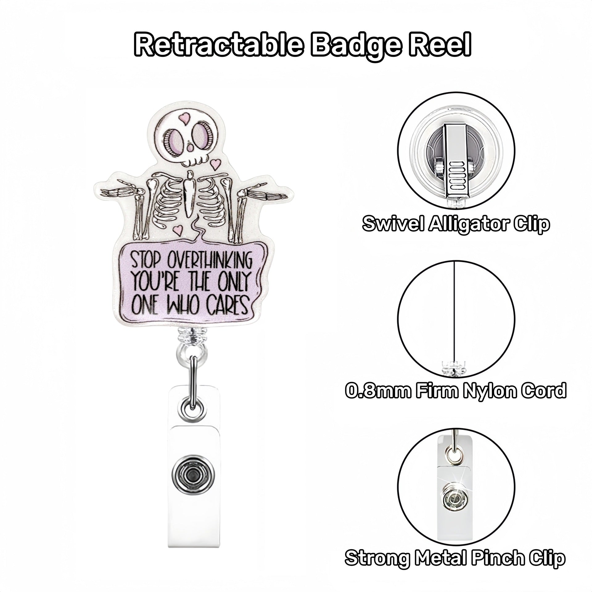 Wholesale  Ghost Badge Reels Keychains