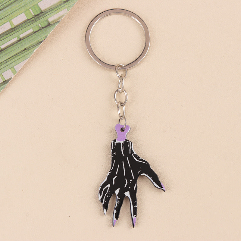 Wholesale Skull Love Claw Breaking Acrylic Keychain