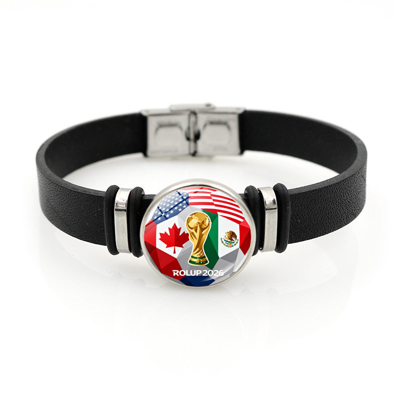 Wholesale  World Cup Leather Bracelet