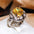 Wholesale yellow gold plated yellow diamond ring