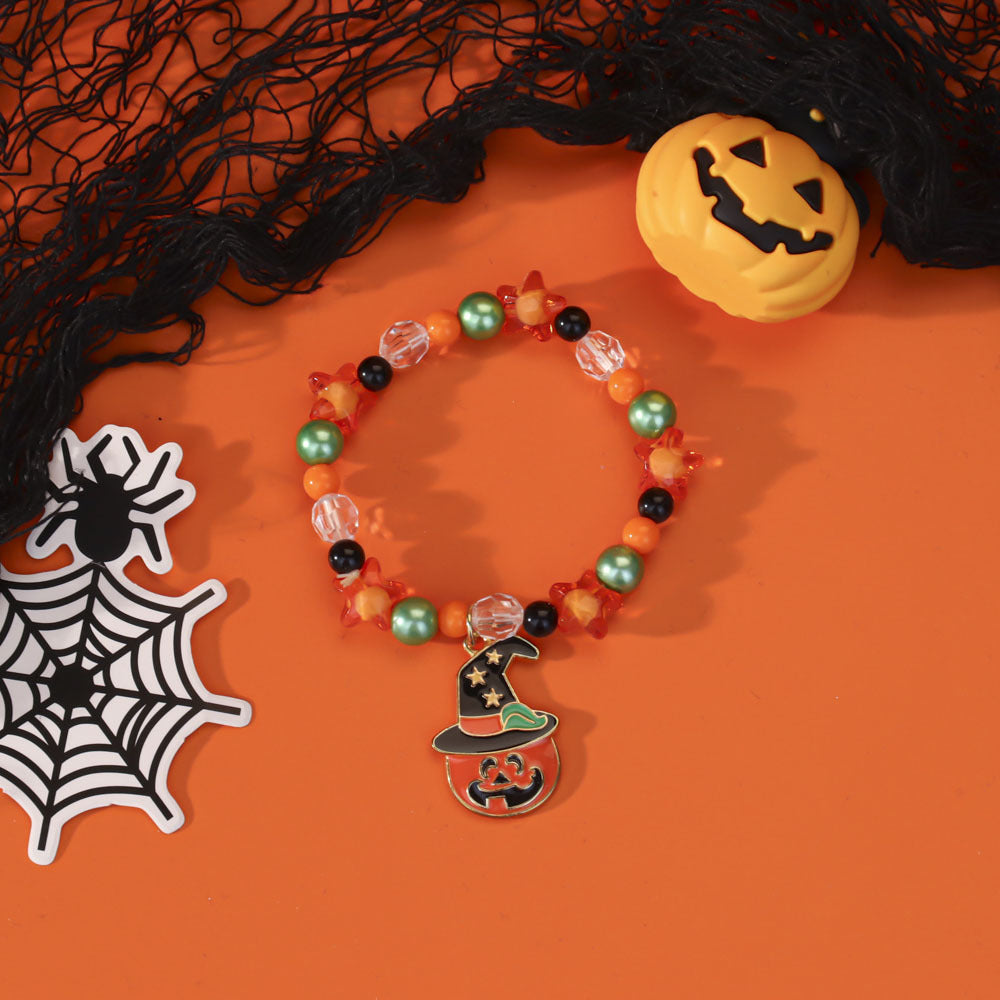 Wholesale  Ghost Pumpkin Bat Elastic Bracelet