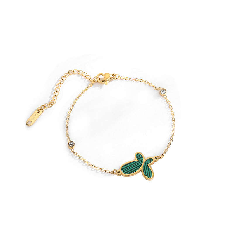 Wholesale Titanium Steel Elegant Butterfly Design Bracelet