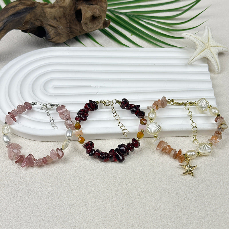 Großhandel natürliche Kiesstich -Barock -Perlenkette