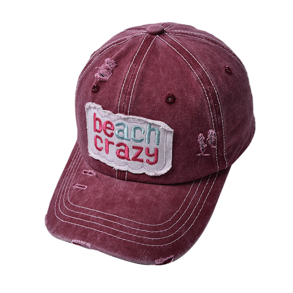 Wholesale Beach Crazy Letters Hat Old Baseball Cap ACC-HT-WenRan009