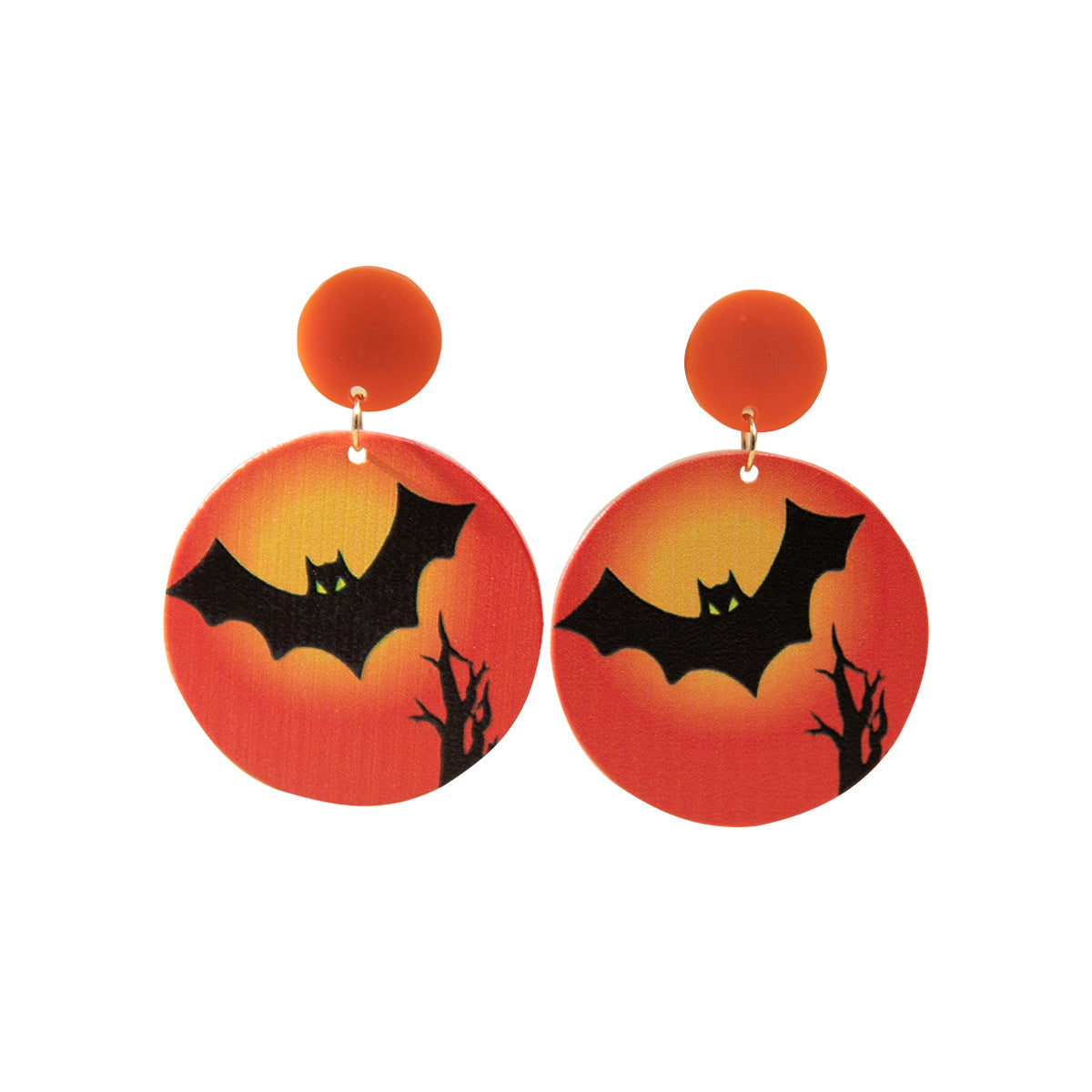 Wholesale Halloween Ghost Earrings  Bat Resin Funny Distinctive Earrings