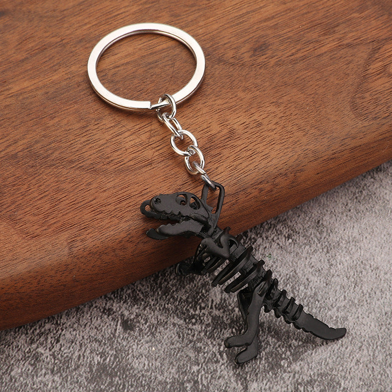 Wholesale Alloy Colorful Skull Dinosaur Keychain