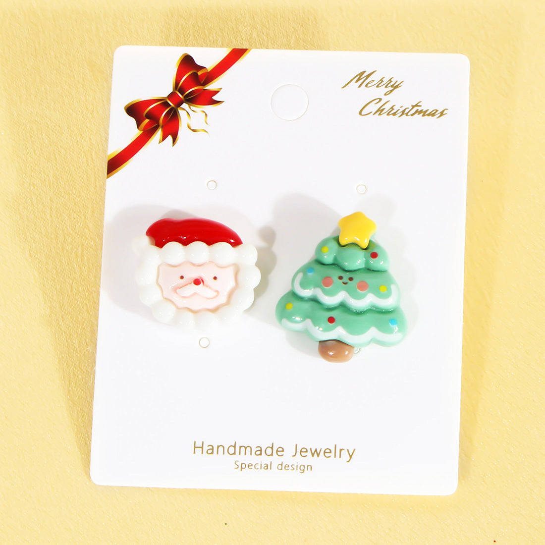Wholesale Cartoon Cute Santa Claus Christmas Tree Earrings ACC-ES-Tengc004