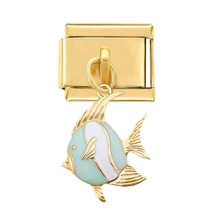 Wholesale 9mm Italian Charm Starter Bracelets DIY Ocean Animal Pendant Style Stainless Steel Composable Bracelet