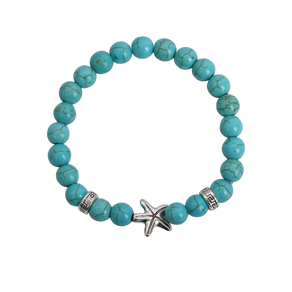 Wholesale Bohemian Turquoise Beaded Bracelet Set for Women,  Fashion Jewelry Accessory Gift