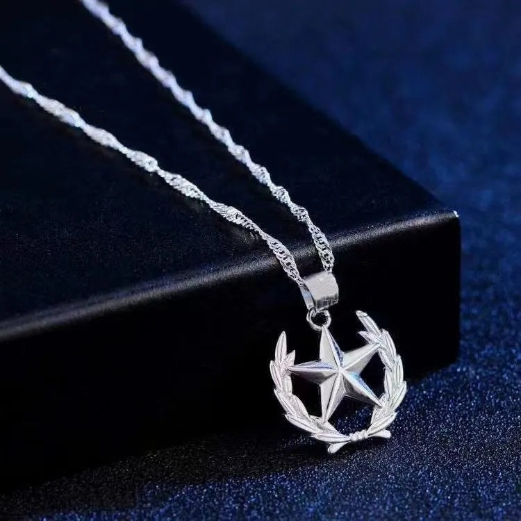 Wholesale five-pointed star long necklace