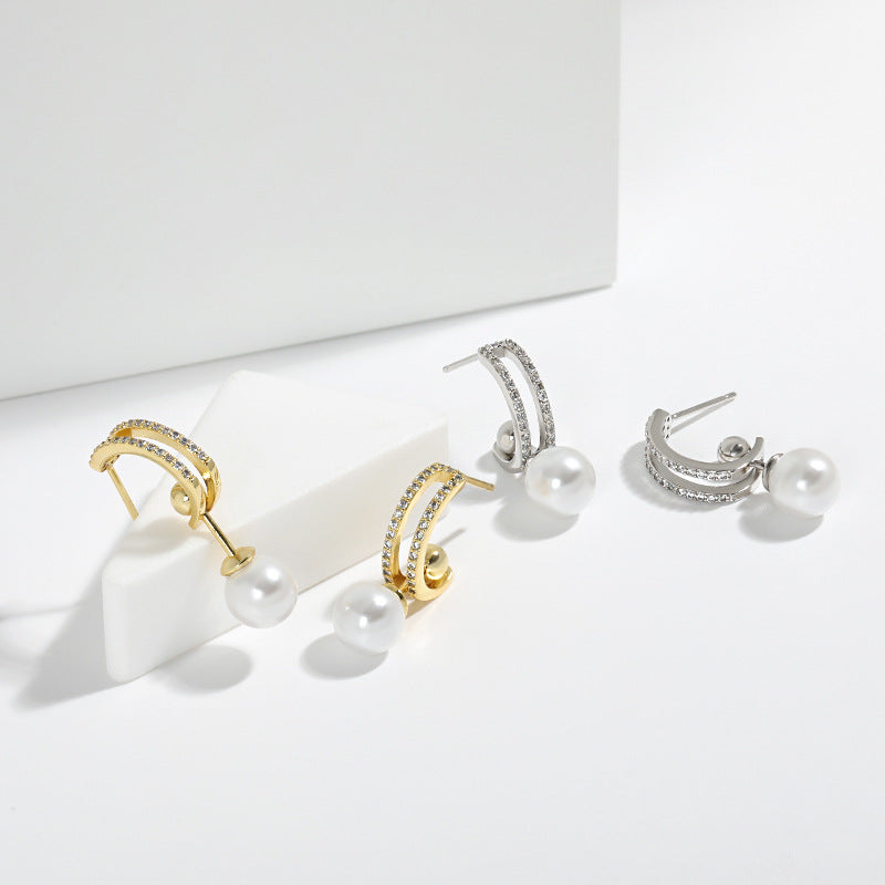 Wholesale Natural Pearl Irregular Earrings