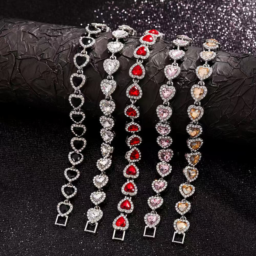 Wholesale Women' s Heart Bracelet White Red Love Heart Fashion Jewelry Accessory Gift