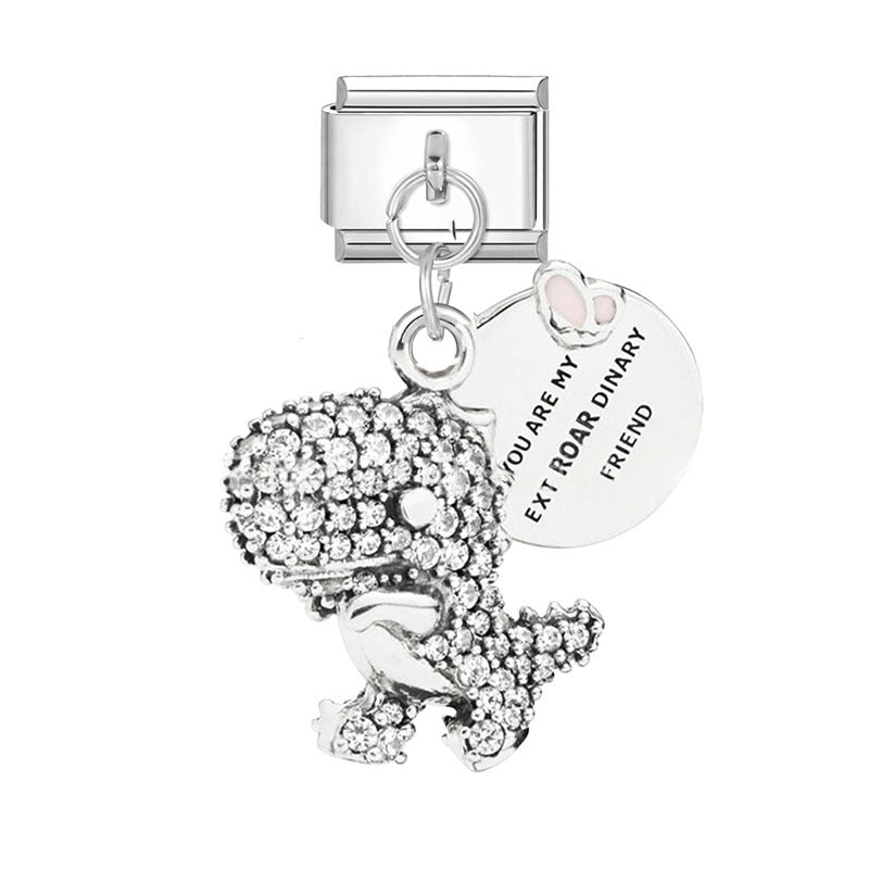 Wholesale Silver Cartoon Modular DIY Charm Bracelet Fashion Jewelry Accessory for Resale