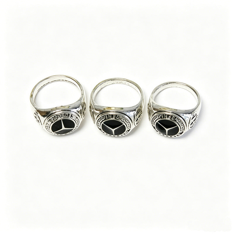 Wholesale Alloy Vintage Punk Hip Hop Ring,  Geometric Design,  Antique Silver Finish,  Fashion Jewelry Accessory for Resale