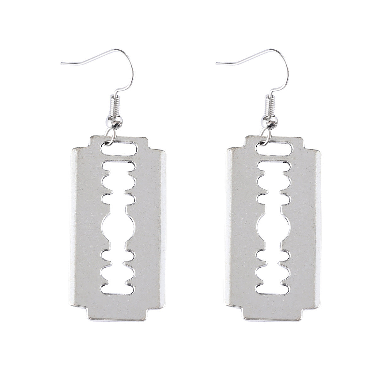 Wholesale Blade Pendant Earrings Punk Hip Hop Style Trendy Zinc Alloy Jewelry Accessory For Boutique Resale