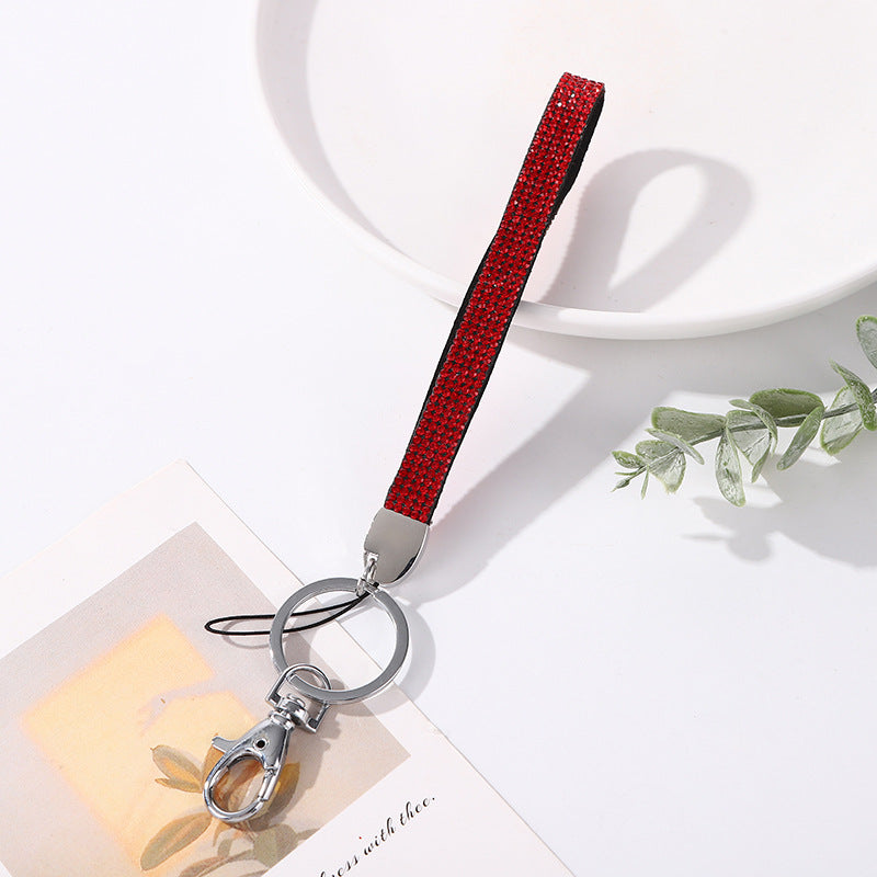 Wholesale Diamond lanyard Crystal Diamond wristband  keychain