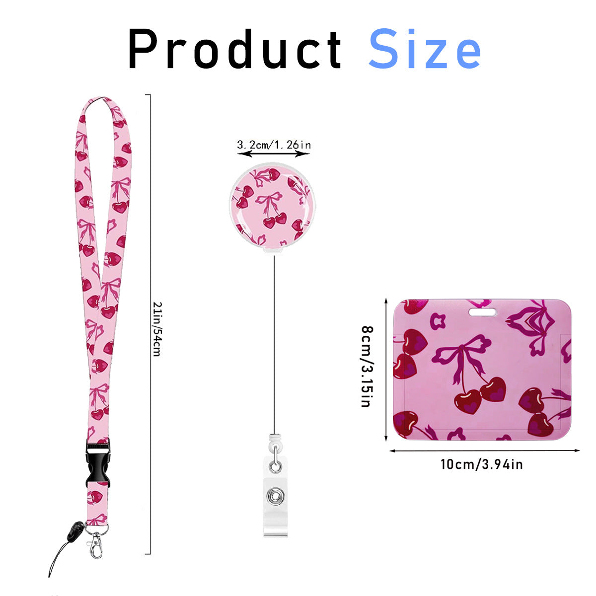 Wholesale Easy-open retractable buckle  sweet pink Badge Reels