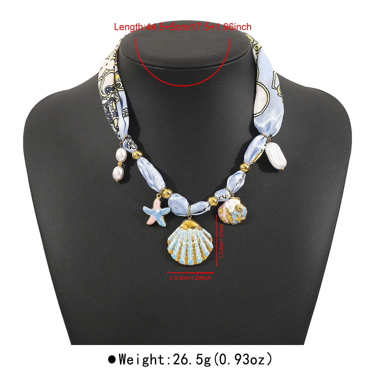 Wholesale Floral Ceramic Pendant Ribbon Necklace