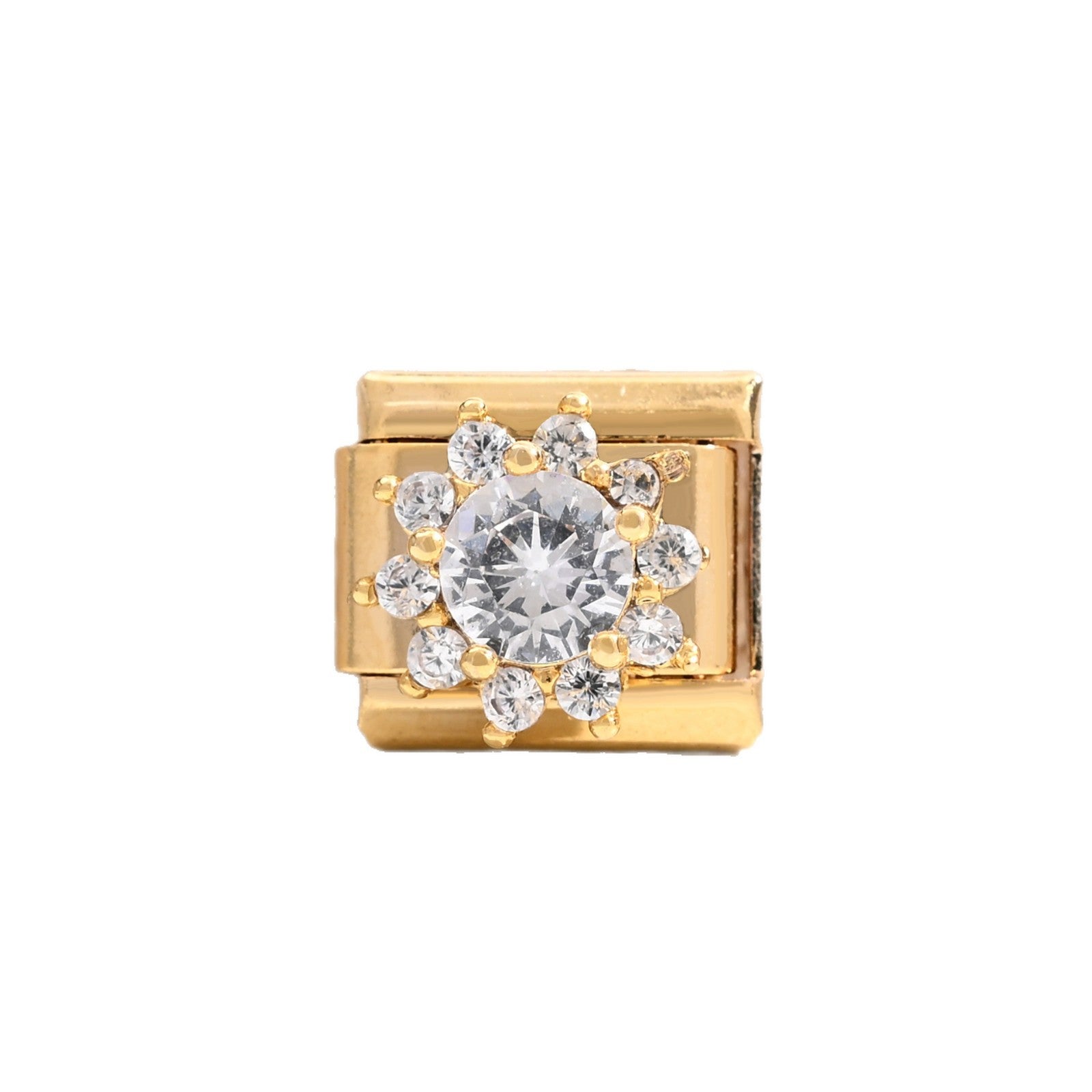 Wholesale 2pcs 9mm Italian Charm Starter Bracelets DIY square Single Section Creative Stainless Steel Composable Bracelet