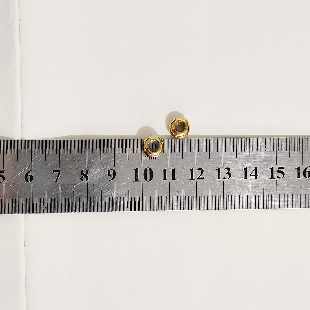 Wholesale Metal stainless steel waterproof non-fading hose elastic open beaded bracelet