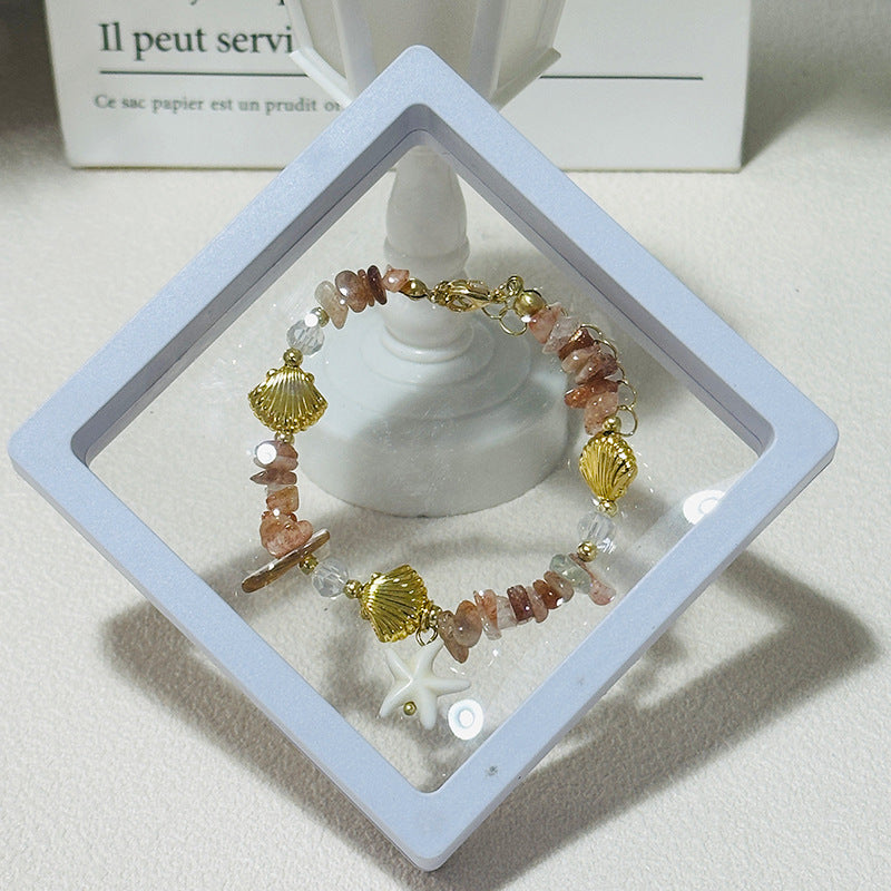 Wholesale  natural crystal irregular gravel bracelet