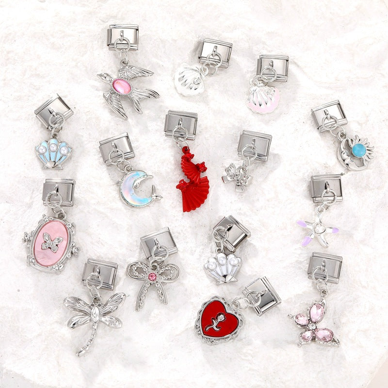 Wholesale 9mm Italian Charm Starter Bracelets DIY Pendant Stainless Steel Composable Bracelet