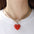 Wholesale Valentine's Day Red love diamond necklace combination suit