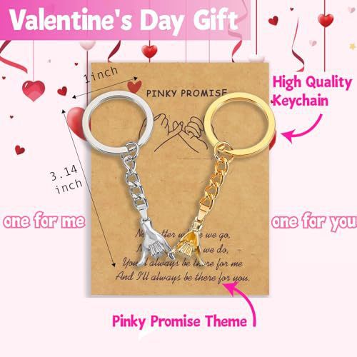 Wholesale Couple Hand-in-Hand Pendant Keychain Metal Gold Chain Valentine Gift Boutique