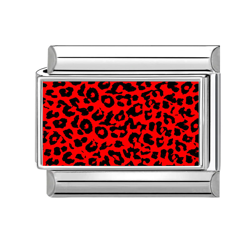 Wholesale Stainless Steel DIY Modular Bracelet Leopard Pattern Jewelry Accessory